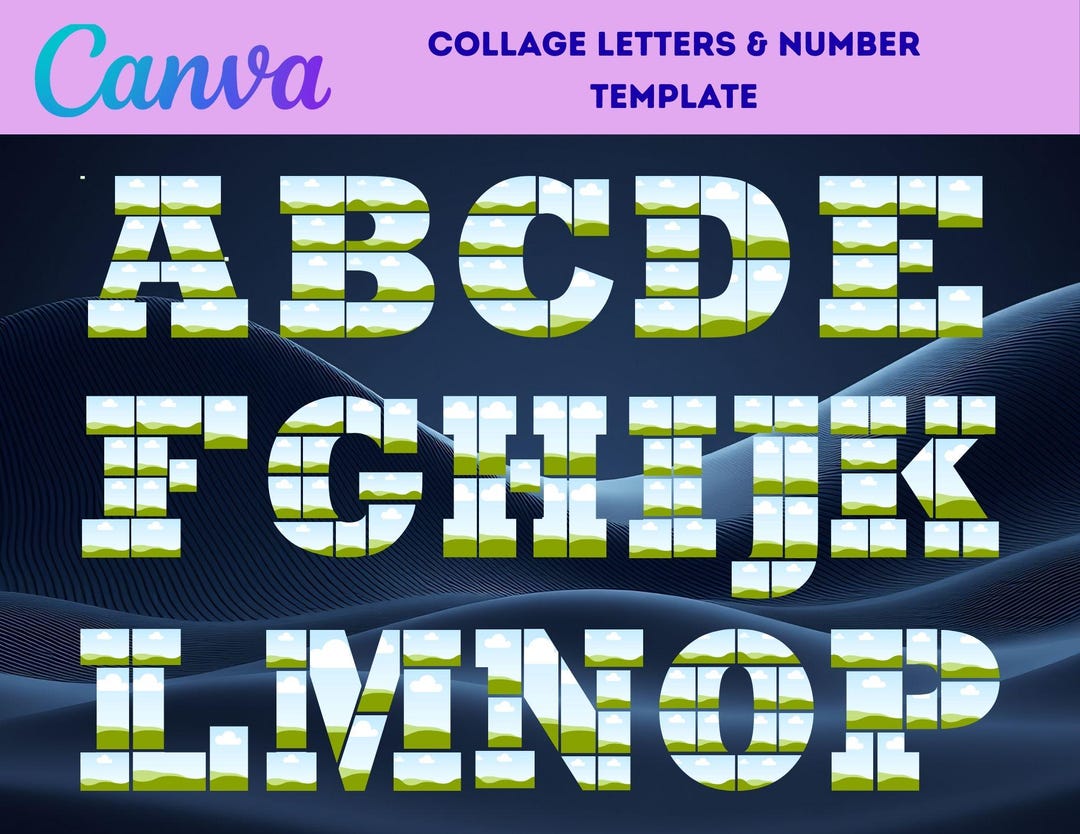 Custom Photo Collage Letters & Numbers Template – Personalized Wall Art ...