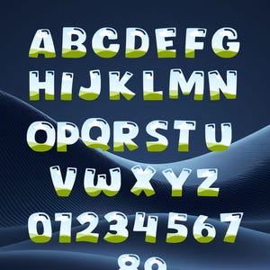 One Photo Letter & Number Design – Single Image Alphabet Template for Custom Apparel LC003