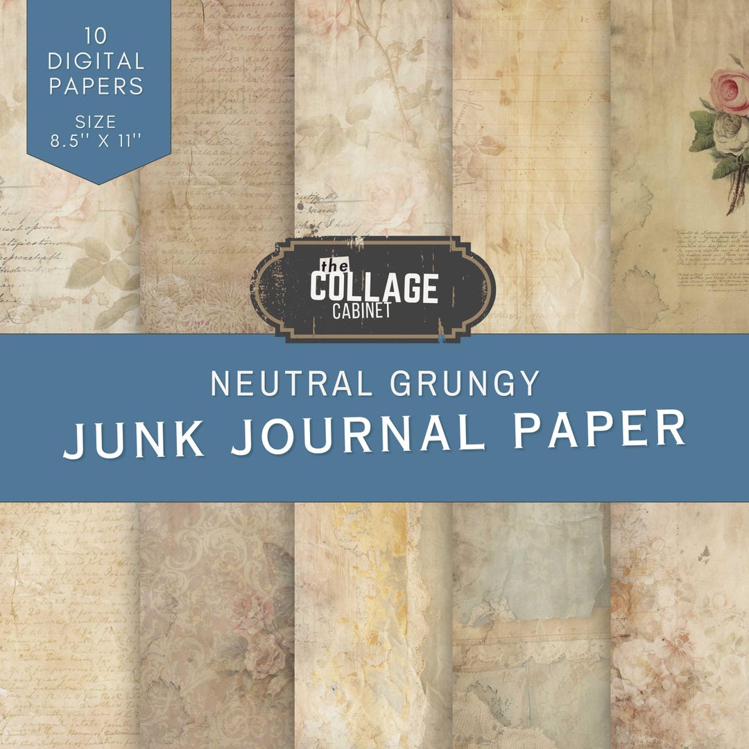 Fvd Paper Junk Journal Victorian Digital Kit, Printable Antique Romantic Paper ...
