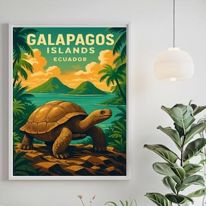 Galapagos Islands Vertical Poster, Matte Vertical Posters for Home Decor, 6 Sizes