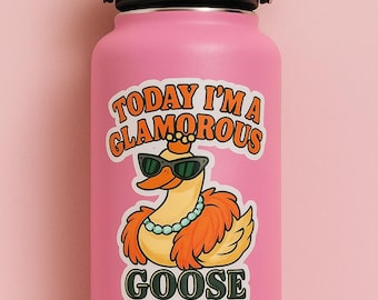 Glamorous Goose Sticker – Funny Drag Queen Vinyl Decal