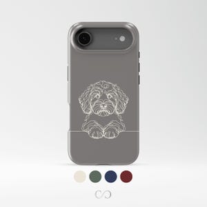 Cockapoo Line Art Telefonskal – Minimalistisk present till hundälskare