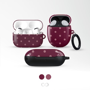 Berry Plum beschermhoes voor Airpods, Samsung Buds en Google Pixel Buds | 3 designs
