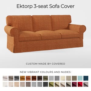 Ektorp 3-seat sofa Slipcover, Cover for IKEA Ektorp, Customized Ektorp Cover, Ektorp Custom Covers, Ektorp 3-seat sofa cover from EU