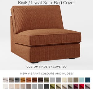 Kivik 1-seat Sofa-Bed Slipcover, Cover for IKEA Kivik, Customized Kivik Cover, Kivik Custom Covers, IKEA Kivik Cover Custom, Slipcover Kivik