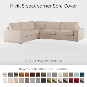 Kivik 5-seat Corner Sofa Cover, IKEA Kivik five seat sofa slipcover, Kivik Cover, Kivik Slipcover, Kivik couch cover, Kivik corner