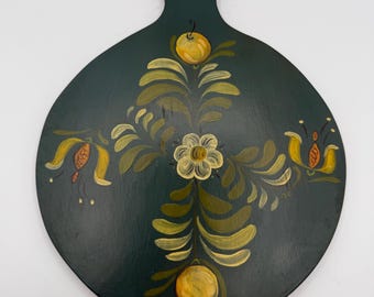 Vintage Hand Painted Folk Art Cutting Board/Wall Hanging