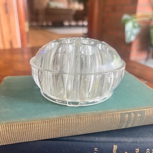 Vintage Deep Glass Flower Frog for Flower Arrangement