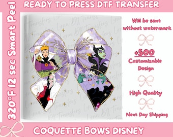 Disney Villains Coquette Bow Dtf, Disney Witches Dtf Transfer, Disney Girl Trip Dtf, Magic Kingdom Family Trip Dtf, Disney Family Trip Dtf.