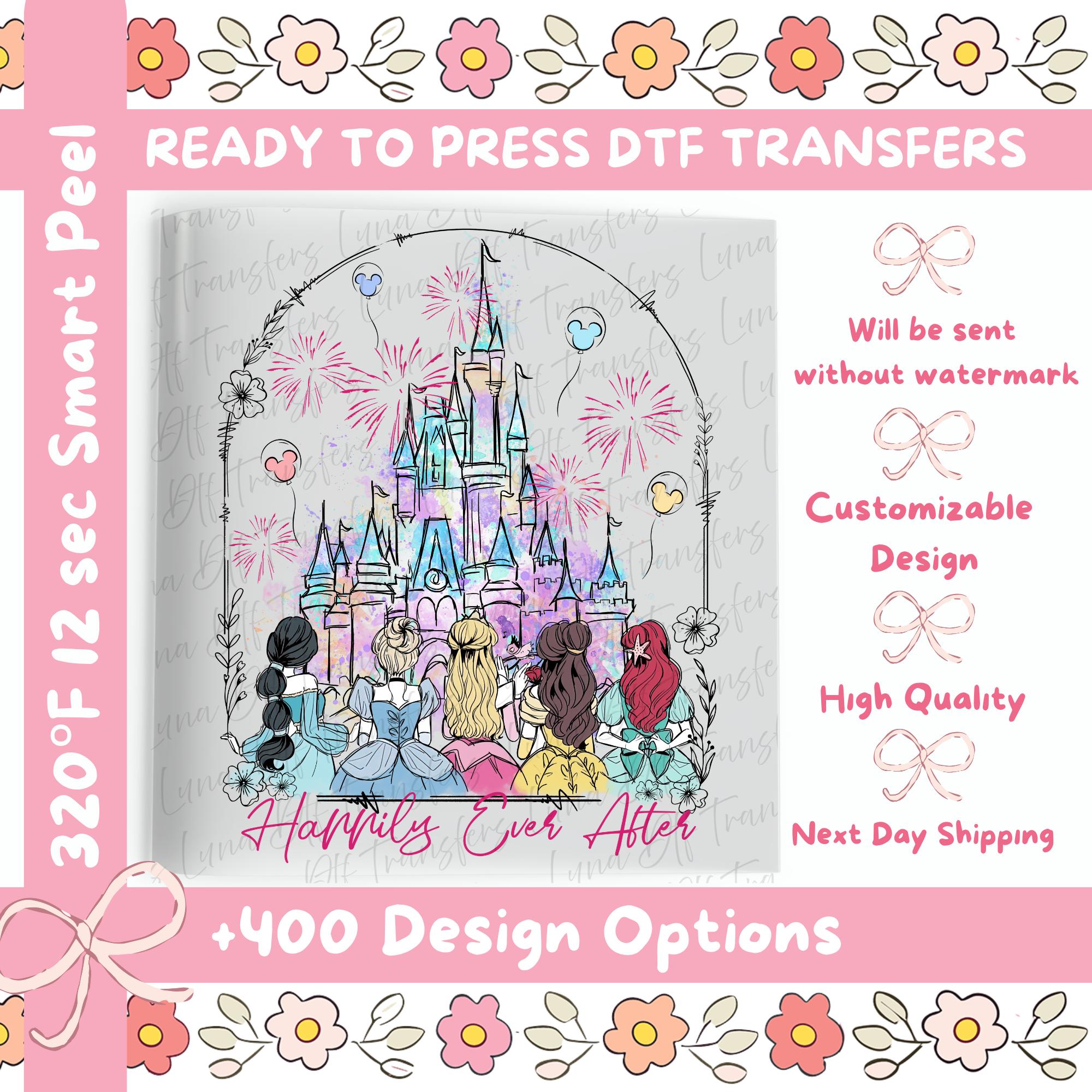 Happily Ever After Princesses Heat Press, Disney Princess Squad DTF ...