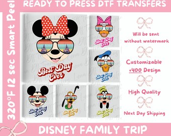 Minnie and Friends Best Day Ever DTF Transfer, Mickey And Minnie DTF, Family DTF, Disney Trip, Disney Squad Ready To Press, Disney Trip Dtf.