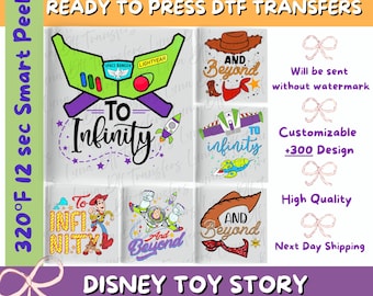 To Infinity and Beyond Transfers, Toy Story Matching Dtf, Andy Dtf, Disney Matching Dtf, Buzz Dtf, Woody Dtf, Toy Story Custom Birthday Dtf.