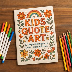 Arte com citações infantis – Páginas para colorir Boho | Arte de parede inspiradora para imprimir para crianças