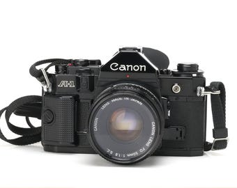 ヴィンテージ キヤノン A-1 プロフェッショナル 35 mm フィルムカメラ
