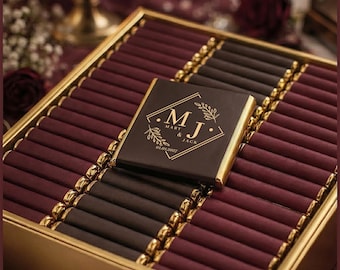 50 Pcs Luxury Wedding Chocolate, Customized Chocolate, Wedding Favors, Wedding Chocolate Favors, Favors For Guests, Engagement Chocolate