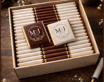 Luxury Wedding Chocolate, Customized Chocolate, Wedding Favors, Gold Chocolate,Favors for Wedding, Engagement Chocolate, Communion Favors