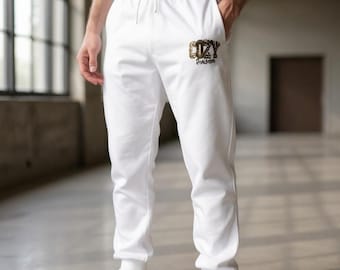 Cozy Print Initial Embroidered Sweatpants | Fleece Joggers, Sweats,pjz,Pants,winter, Clothing,leggings