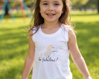 Youth Girls Relaxed Tank Top, Clothing, Kids, Cute, Top, Teen, Shirt, horses,Gift, School,Girls, Fashion, Under Shirt, Blouse, inspectional