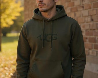 Distressed UGG Logo Hoodie | Pigment-Dyed Pullover,  Jacket, Clothing, Winter, Gift Shirt, Sweater