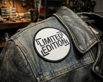 Limited Edition Iron-On Patch | Black & White Embroidered Applique
