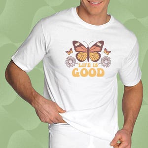 life is good svg positive png, happy quote svg, optimistic life cricut file jpg, feel good eps, summer shirt cut file pdf, digital file dxf