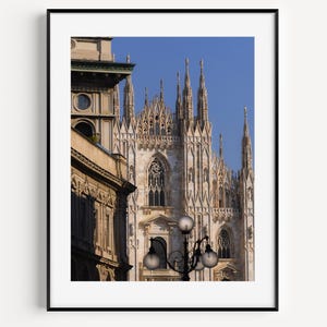Duomo Milan Wall Art Print Italian Architecture Photography Cathedral of Milan Photo European Travel Decor Milan City Poster
