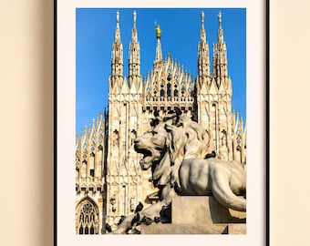 Duomo di Milano-afdruk – Fotografie aan de muur Italiaanse architectuur