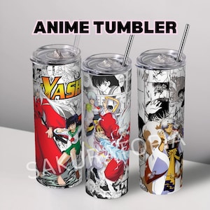 Inuyasha Anime Tumbler, Best Anime Tumblers 20oz Anime, Anime Fan Gift, Manga lover, Kawaii, Cute , Tumbler with Lid / Reusable Straw.