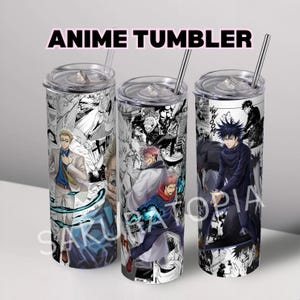 Jujutsu Kaisen Anime Tumbler, Best Anime Tumblers 20oz Anime, Anime Fan Gift, Manga lover, Kawaii, Cute , Tumbler with Lid / Reusable Straw.