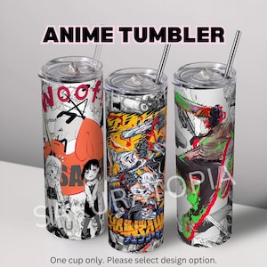 Best Anime Tumbler, Best Anime Tumblers 20oz Anime, Anime Fan Gift, Manga lover, Kawaii, Cute , Tumbler with Lid / Reusable Straw.