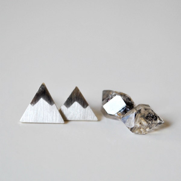 Mountain Post Earrings - Peaks Sterling Silver Stud Earrings