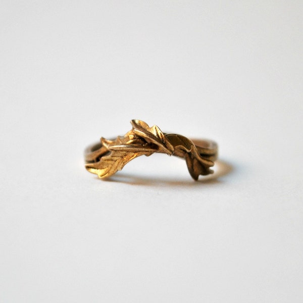 Special listing for Erin: Vintage Bronze Ring - Autumn Leaves