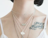 Collar de la nube de plata de ley caprichosa joyería moderna de ensueño