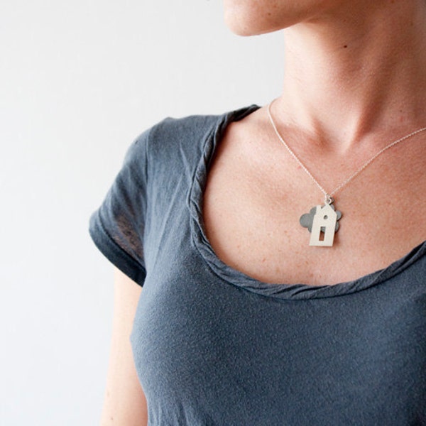 The Refuge/Home Sterling Silver Necklace - MADE TO ORDER All proceeds to be donated to help the Horn of Africa drought.
