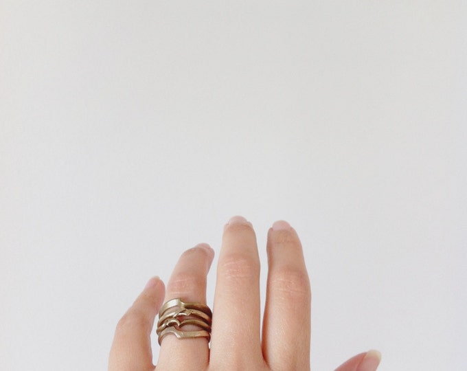 New Wave Vintage Stacking Rings in Bronze - on Sale - Etsy