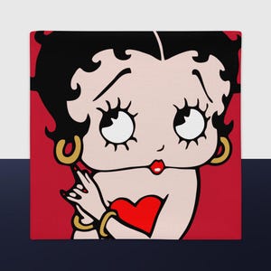 Cojín decorativo de Betty Boop: diseño retro de dibujos animados, decoración pop art, regalo vintage para fans, bonita funda o inserto decorativo.