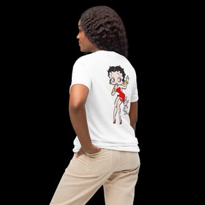 Betty Boop Shirt – Retro Pop Art Tee with Puppy Pulling Her Dress