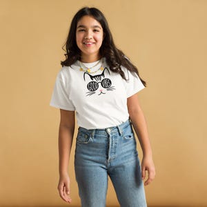 Good Vibes Cat Toddler T-Shirt | Cute Kids Graphic Tee | Funny Cat Shirt for Boys & Girls | Trendy Toddler Clothing Gift
