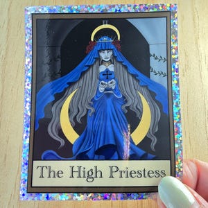 Tarot The High Priestess Glitter Sticker