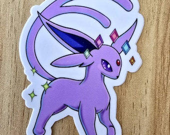 Crystal Espeon Eeveelution-sticker glanzend