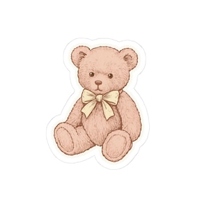 Schattige knuffelteddybeer kiss-cut stickers, schattig decor voor laptops, waterflessen, kinderkamers, babyshowers, cadeau-ideeën