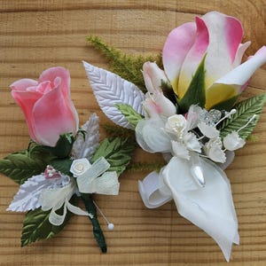 Silk Corsage + Boutonnière Set