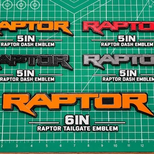 Ford Raptor Badge, 5in Peel-And-Stick Truck Dash Emblem