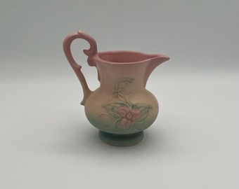 Vintage 1940s Hull Pottery Wildflower Matte Mini Pitcher 5&quot;x5&quot; | Depression Era Pottery | Collectible Hull Vase