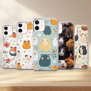 Guinea Pig Phone Case Animal Cover for iPhone 16e, 15, 14, 13, 12, 11, XS & Samsung S25, S24, S23, S22, A55, A54, A16, A15 Pixel 9, 8, 7, 6