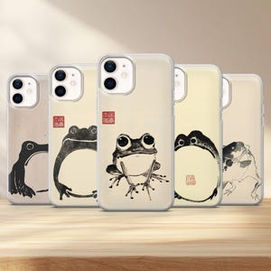 Matsumoto Hoji Art Phone Case Grumpy Frog Cover for iPhone 17, 16, 15, 14, 13, 12, Samsung S25, S24, S23, S22, A16, Google Pixel 10, 9, 8, 7