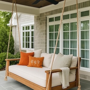 DIY Porch Swing Plans: Large Modern Outdoor Hanging Bench (PDF Download)