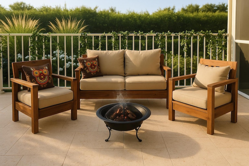 DIY Outdoor Sofa Set Plans – Patio Furniture Blueprints for Garden ...