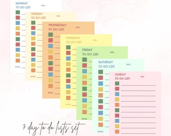 Daily Weekly To Do List Printable: 7-Day Task Planner (A4/US Letter PDF)