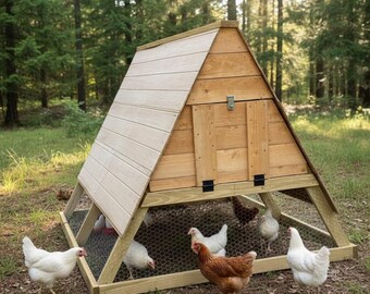 Plany kurnika w kształcie litery A: Domowy kurnik dla drobiu (do pobrania w formacie PDF)